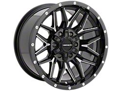 Impact Wheels 819 Gloss Black Milled Wheel; 17x9; -12mm Offset (20-25 Jeep Gladiator JT)