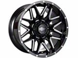 Impact Wheels 819 Gloss Black Milled Wheel; 17x9; -12mm Offset (20-25 Jeep Gladiator JT)