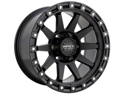 Impact Wheels 882 Satin Black Wheel; 17x9; -12mm Offset (20-24 Jeep Gladiator JT)