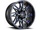 Impact Wheels 814 Gloss Black and Blue Milled Wheel; 17x9; -12mm Offset (05-10 Jeep Grand Cherokee WK, Excluding SRT8)