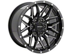 Impact Wheels 819 Gloss Black Milled Wheel; 17x9; -12mm Offset (18-25 Jeep Wrangler JL)