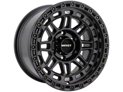 Impact Wheels 8806 Satin Black Wheel; 17x9; -12mm Offset (18-25 Jeep Wrangler JL)