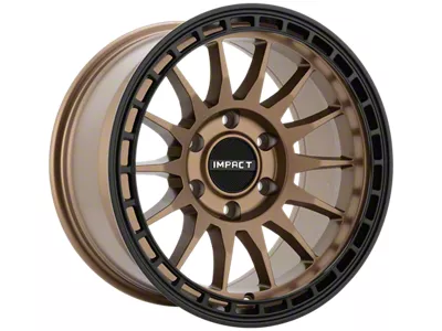 Impact Wheels 8815 Bronze with Black Ring Wheel; 17x9; -12mm Offset (18-25 Jeep Wrangler JL)