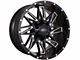 Impact Wheels 814 Gloss Black Milled Wheel; 17x9 (87-95 Jeep Wrangler YJ)