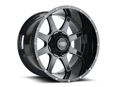 Impact Wheels 804 Gloss Black Milled 6-Lug Wheel; 20x10; -12mm Offset (16-23 Tacoma)