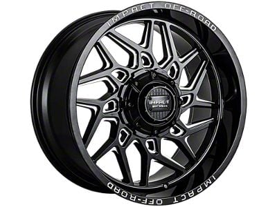 Impact Wheels 829 Gloss Black Milled 6-Lug Wheel; 20x10; -12mm Offset (16-23 Tacoma)