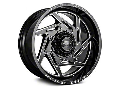 Impact Wheels 830 Gloss Black Milled 6-Lug Wheel; 20x10; -12mm Offset (16-23 Tacoma)