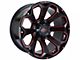 Impact Wheels 817 Gloss Black and Red Milled 6-Lug Wheel; 20x10; -12mm Offset (16-24 Titan XD)