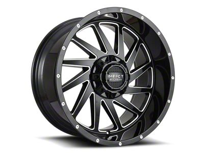 Impact Wheels 811 Gloss Black Milled 6-Lug Wheel; 20x10; -12mm Offset (22-24 Tundra)