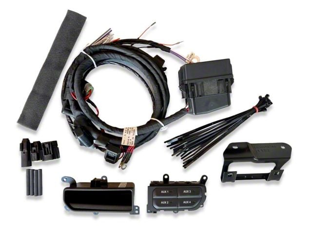 Infotainment Factory OEM AUX Switch Bank Programmer; Black Trim (20-24 Jeep Gladiator JT)