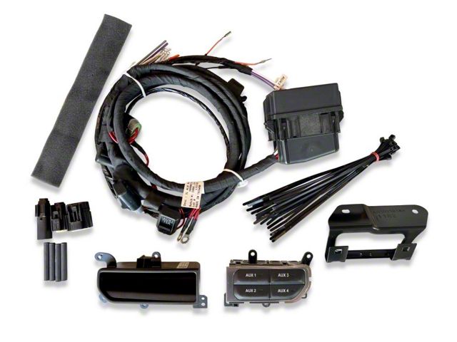 Infotainment Factory OEM AUX Switch Bank Programmer; Chrome Trim (20-24 Jeep Gladiator JT)