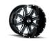 ION Wheels 141 Gloss Black Milled 6-Lug Wheel; 20x9; 15mm Offset (21-24 Bronco, Excluding Raptor)