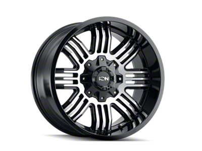 ION Wheels 144 Satin Black Machined 6-Lug Wheel; 17x9; -12mm Offset (21-24 Bronco, Excluding Raptor)