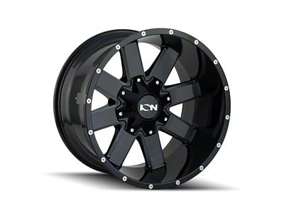 ION Wheels TYPE 141 Gloss Black Milled 6-Lug Wheel; 20x10; -19mm Offset (04-15 Titan)