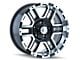 ION Wheels 179 Satin Black Machined 6-Lug Wheel; 16x8; 10mm Offset (05-21 Frontier)