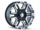 ION Wheels 179 Satin Black Machined 6-Lug Wheel; 17x8; 10mm Offset (05-15 Tacoma)