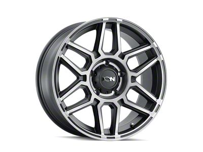 ION Wheels 146 Matte Black Machined with Dark 6-Lug Wheel; 17x9; 0mm Offset (10-24 4Runner)