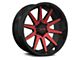 ION Wheels TYPE 143 Gloss Black with Red Machined 6-Lug Wheel; 20x9; 18mm Offset (2024 Tacoma)
