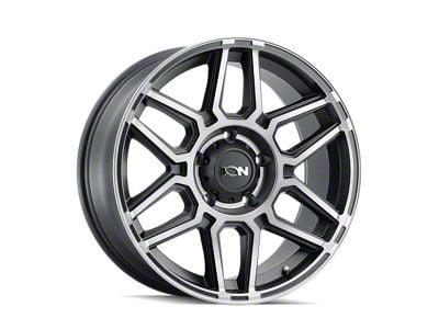 ION Wheels 146 Matte Black Machined with Dark 6-Lug Wheel; 17x9; 0mm Offset (03-09 4Runner)