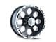 ION Wheels 174 Gloss Black Machined Wheel; 15x10; -38mm Offset (84-01 Jeep Cherokee XJ)