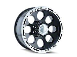 ION Wheels 174 Gloss Black Machined Wheel; 15x8; -27mm Offset (84-01 Jeep Cherokee XJ)