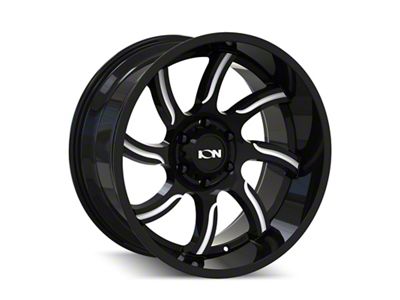 ION Wheels TYPE 151 Gloss Black Milled Wheel; 20x9; 0mm Offset (20-24 Jeep Gladiator JT)