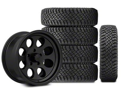 17x9 ION Wheels TYPE 171 & 33in Atturo All-Terrain Trail Blade X/T Tire Package; Set of 5 (07-18 Jeep Wrangler JK)