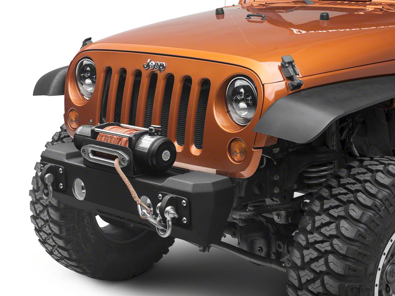 Iron Cross Automotive Jeep Wrangler Stubby Front Base Bumper; Matte 