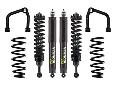 Ironman 4x4 3-Inch Foam Cell Pro Heavy Load Suspension Lift Kit with Black Coil Springs and Shocks; Stage 2 (22-25 Tundra)