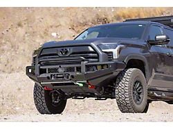 Ironman 4x4 Apex Single Hoop Winch Front Bumper with Two Spot Beam Clear and Two Spot Beam Amber LED Cube Lights (22-25 Tundra Limited, Platinum, SR, SR5)