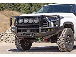 Ironman 4x4 Apex Triple Hoop Winch Front Bumper with Two Spot Beam Clear and Two Spot Beam Amber LED Cube Lights (22-25 Tundra Limited, Platinum, SR, SR5)