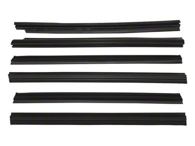 Door Glass Weatherstrip Master Kit; Front and Rear (84-96 Jeep Cherokee XJ 4-Door)