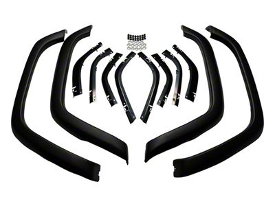 Fender Flare Master Kit; Matte Black Primed (97-01 Jeep Cherokee XJ)