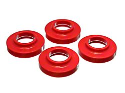 0.75-Inch Front or Rear Coil Spring Lift Isolators; Red (84-01 Jeep Cherokee XJ)