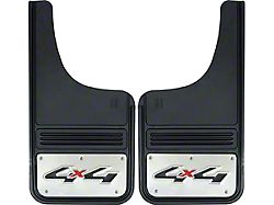 12-Inch x 23-Inch Mud Flaps with 4x4 Logo; Front or Rear (Universal; Some Adaptation May Be Required)