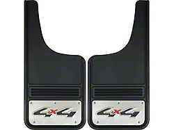 12-Inch x 26-Inch Mud Flaps with 4x4 Logo; Front or Rear (Universal; Some Adaptation May Be Required)