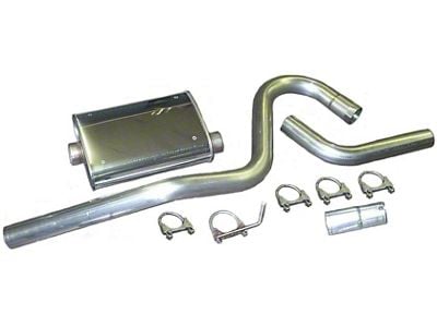 2.50-Inch Stainless Cat-Back Exhaust System with HVS Welded Muffer (87-92 2.5L, 4.0L Jeep Cherokee XJ)