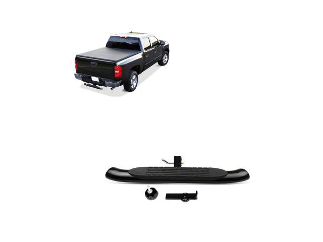 4-Inch Oval Hitch Step for 2-Inch Receiver; Black (Universal; Some Adaptation May Be Required)