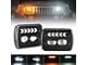 5x7-Inch LED Headlights with White DRL and Sequential Amber Arrow Turn Signals; Black Housing; Clear Lens (84-01 Jeep Cherokee XJ)