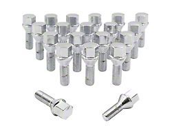 Acorn Seat Chrome Lug Bolt Kit; M12 x 1.25; Set of 20 (14-23 Jeep Cherokee KL)