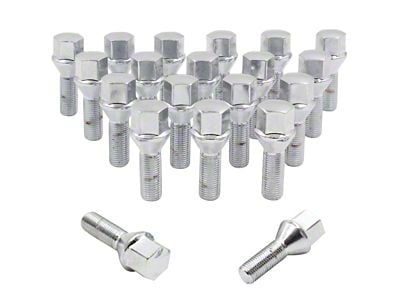 Acorn Seat Chrome Lug Bolt Kit; M12 x 1.25; Set of 20 (14-23 Jeep Cherokee KL)