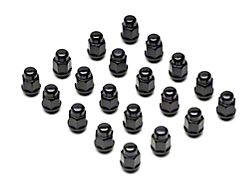 Black Acorn Lug Nut Kit; 1/2-Inch x 20; Set of 20 (84-01 Jeep Cherokee XJ)