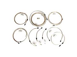 Chrysler 8.25-Inch Rear Axle Nickel/Copper Premium Brake Lines (97-01 Jeep Cherokee XJ w/o ABS)