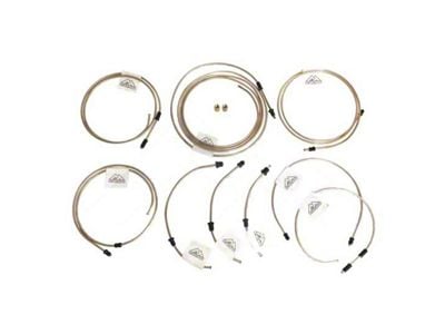 Chrysler 8.25-Inch Rear Axle Nickel/Copper Premium Brake Lines (97-01 Jeep Cherokee XJ w/o ABS)