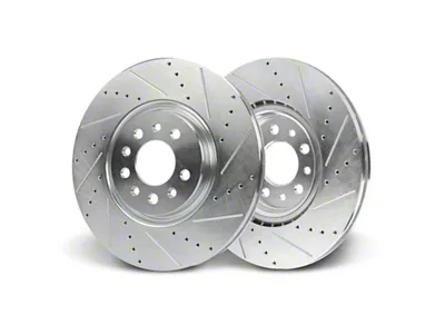 Drilled and Slotted Rotors; Front Pair (14-23 Jeep Cherokee KL)