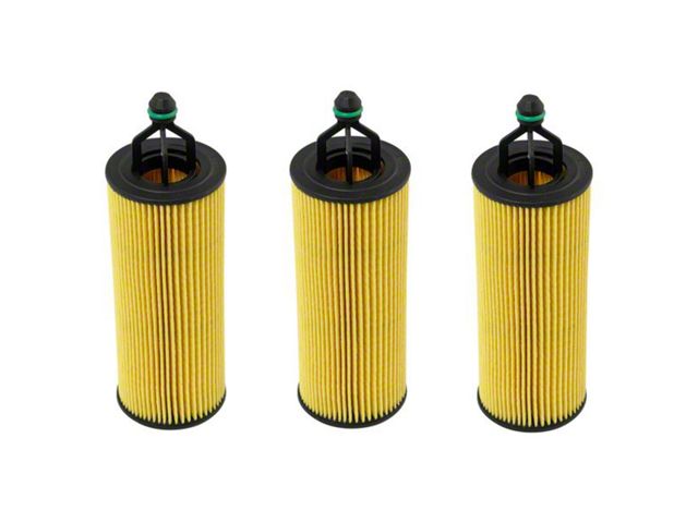 Engine Oil Filter; 3-Piece Set (14-18 3.2L Jeep Cherokee KL)