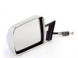 Folding Door Mirror; Chrome; Driver Side (84-96 Jeep Cherokee XJ)