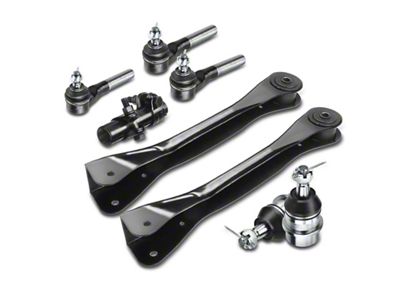 Front Upper Control Arm, Upper Ball Joint, Tie Rod End Adjusting Sleeve and Tie Rod End Kit (91-01 Jeep Cherokee XJ)