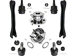 Front Upper Control Arms with Ball Joints and Wheel Hub Assemblies (91-01 Jeep Cherokee XJ w/ 11/16-Inch x18 Thread)