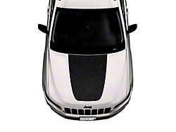 Hood Graphic with Washer Nozzle Cutouts; Matte Black (14-23 Jeep Cherokee KL)